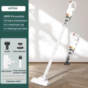 Aspirator 3 In 1, Cu 4 Capete Interschimbabil, 120 W, Filtre Incorporate, Compact, Reglabil, Usor De Depozitat, Alb, ABS