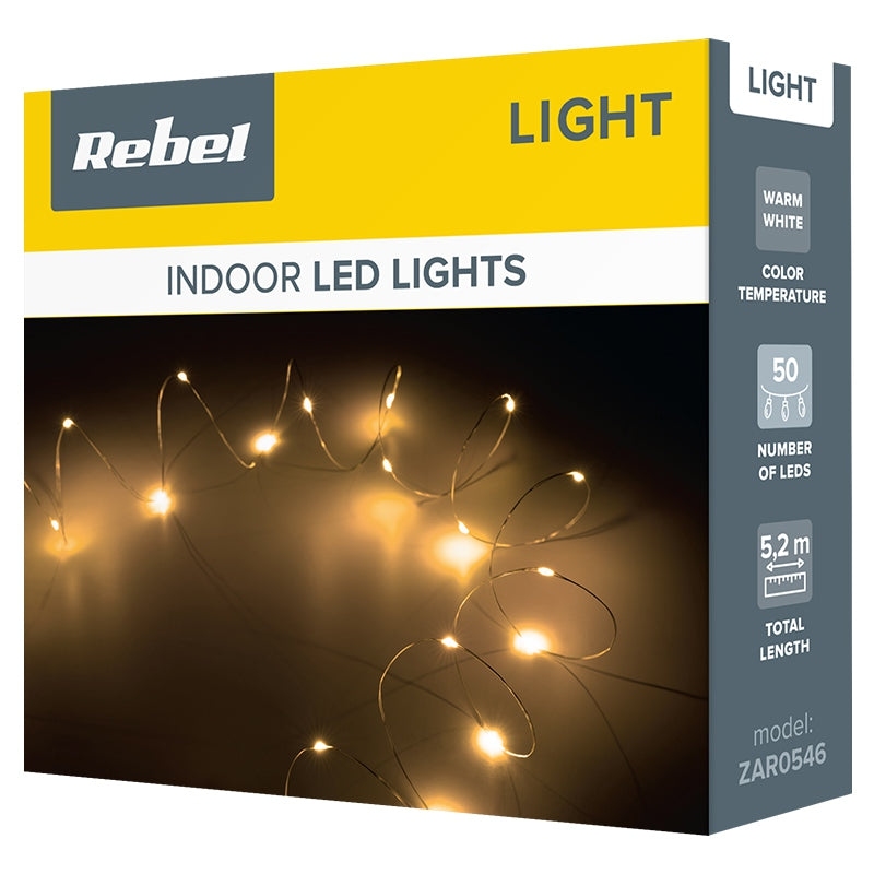 SIR ILUMINAT FESTIV 50 MINI LED ALB CALD