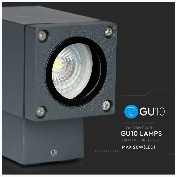 LAMPA MONTAJ PERETE SOCLU GU10 IP44