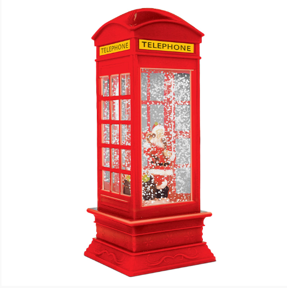 DECORATIUNE CRACIUN ILUMINAT MODEL CABINA TELEFONICA 105X105X260MM