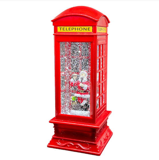 DECORATIUNE CRACIUN ILUMINAT MODEL CABINA TELEFONICA 105X105X260MM