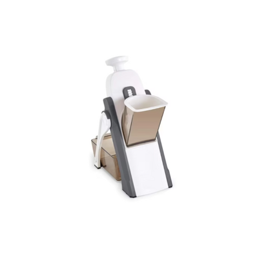 Feliator Multifunctional De Legume Si Fructe, Manual, 8 Taieturi Diferite, Alb/Gri