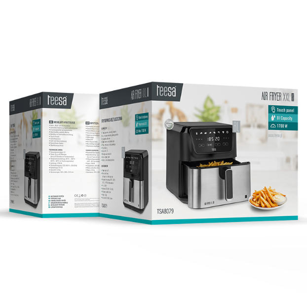 FRITEUZA AIRFRYER 8L 1700W DIGITAL AIR FRYER XXL TEESA