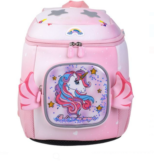 Ghiozdan Gradinita Roz cu Model Unicorn