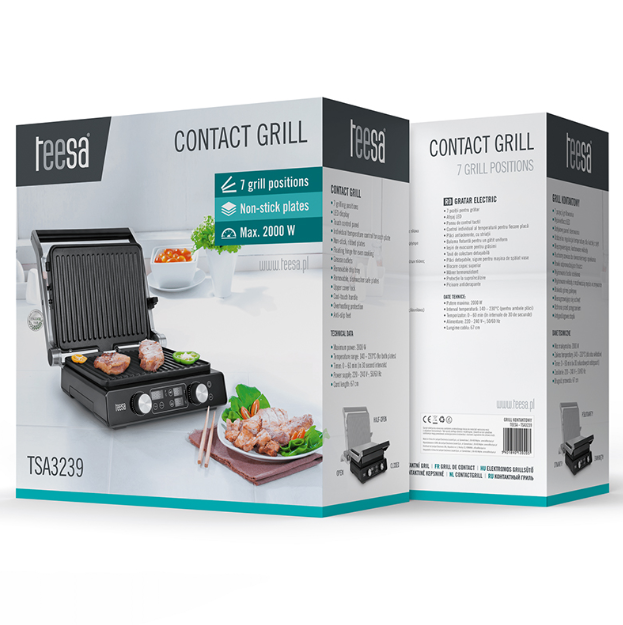GRILL ELECTRIC PANINI SANDWICH 2000W TEESA