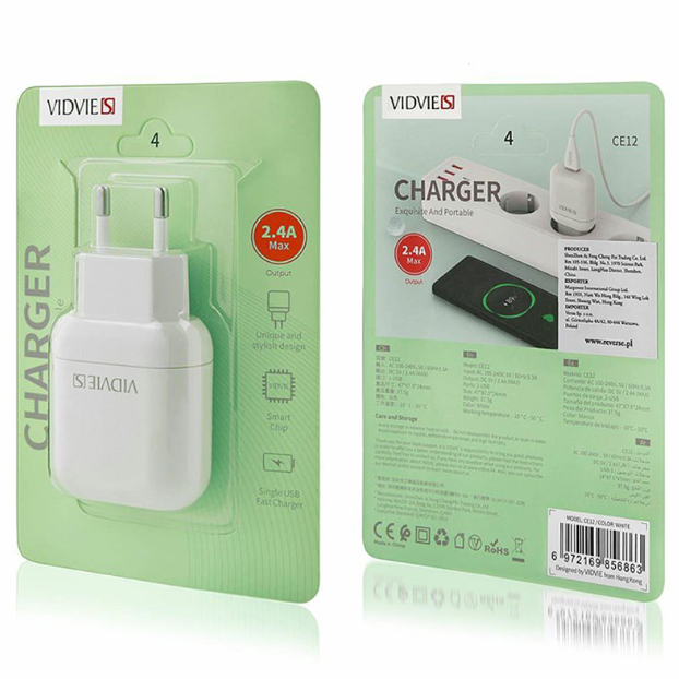 INCARCATOR RETEA USB 2400MA VIDVIE