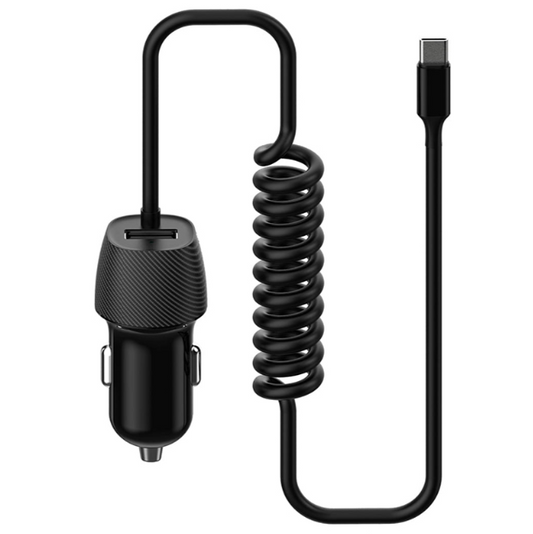 INCARCATOR AUTO CABLU SPIRALAT 3.4A TYPE C