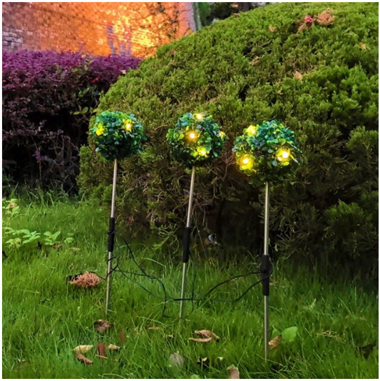 Lampa Solara Stick cu Frunze - 3buc
