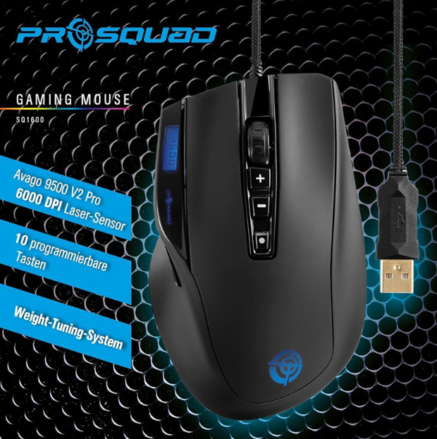 MOUSE GAMING 6000DPI PROSQUAD