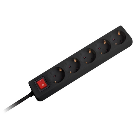 PRELUNGITOR 3X1.5MM 5 PRIZE 1.5M INTRERUPATOR NEGRU