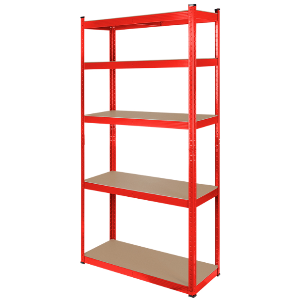 RAFT METALIC 5 POLITE 750KG MDF 180X90X40 ROSU REBEL