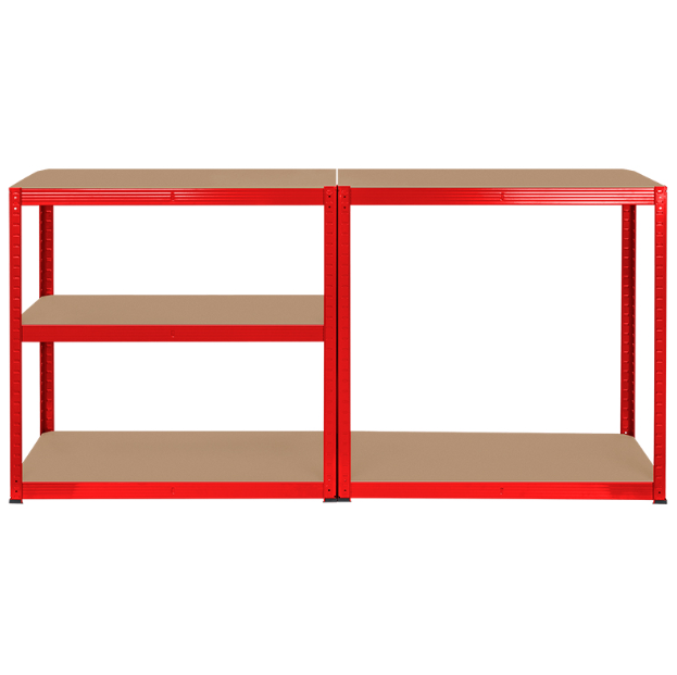 RAFT METALIC 5 POLITE 750KG MDF 180X90X40 ROSU REBEL