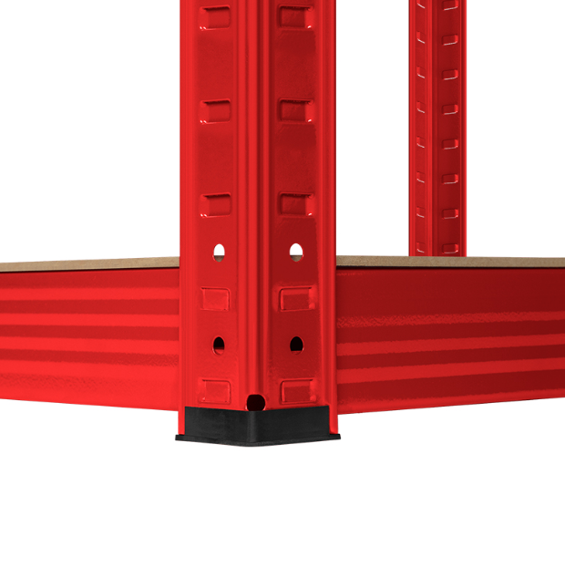 RAFT METALIC 5 POLITE 750KG MDF 180X90X40 ROSU REBEL
