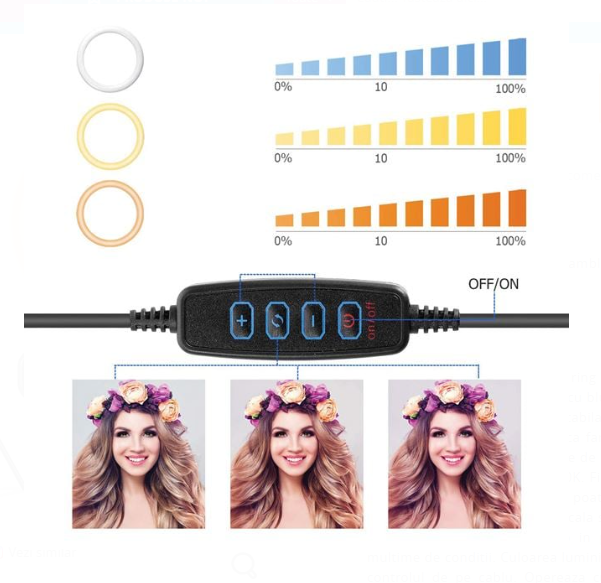 Lampa Circulara Ring Light cu Trepied & Accesorii Deluxe Set