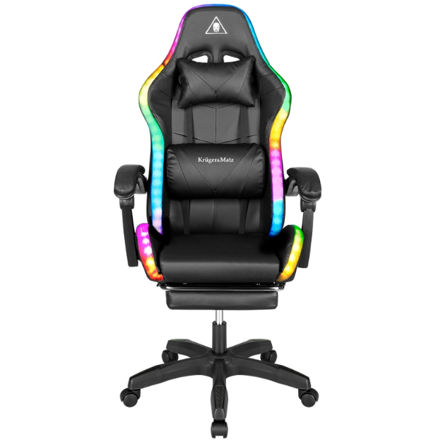 SCAUN GAMING GX-150 NEGRU LED KRUGER&MATZ