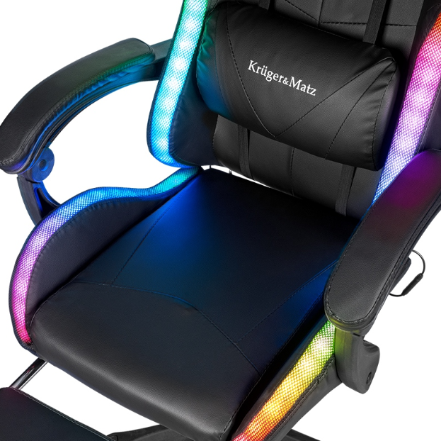 SCAUN GAMING GX-150 NEGRU LED KRUGER&MATZ