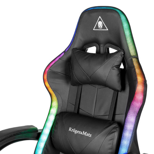 SCAUN GAMING GX-150 NEGRU LED KRUGER&MATZ