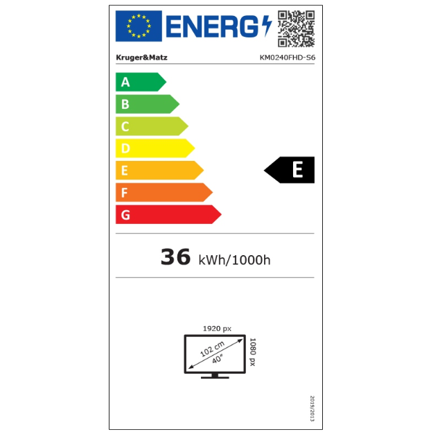 TV FULL HD SMART 40 INCH 102CM KRUGER&MATZ