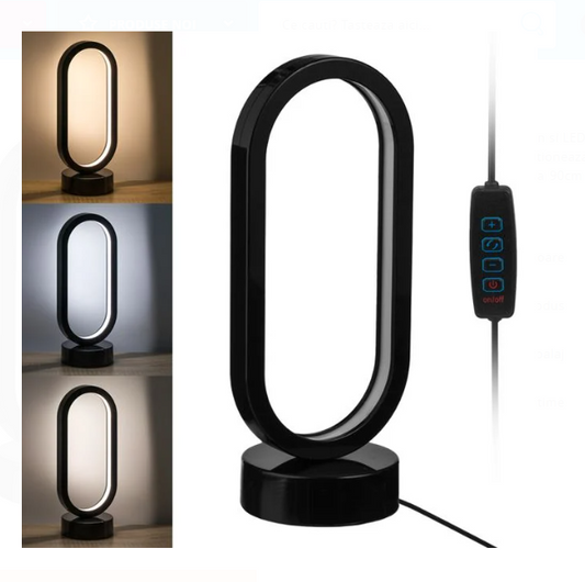 Lampa LED Neagra cu USB & 3 Nuante 12x10x28cm