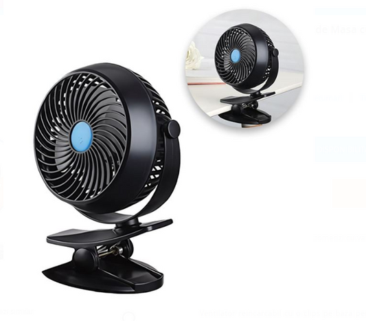 Ventilator Reincarcabil de Masa cu Clips 4W